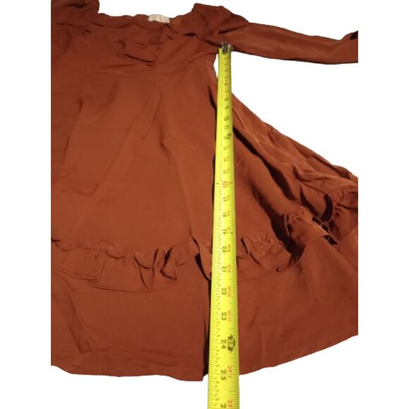 Belle Paque Women's Size Medium Rust Orange Mini Dress - NWT - Picture 3 of 8